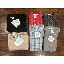 Janie and Jack Button down Shirts Pants Kids Boys Size 4 Lot of 6 NWT EUC