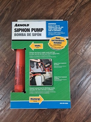 490-850-0008 Arnold Gas & Oil Siphon Fluid Pump for changing oil in small motors