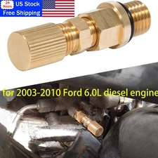 6.0L Ford Powerstroke Diesel Fuel Pressure Test Port & Adapter w/ Schrader Valve