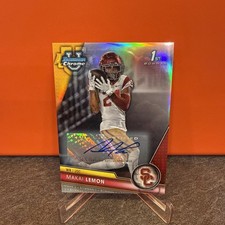 2023 Bowman University Football Makai Lemon Bowman 1st Refractor Auto /499 