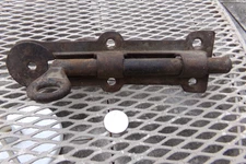 LARGE Antique Barn Door Slide Lock Rustic Metal DOUBLE SIDE