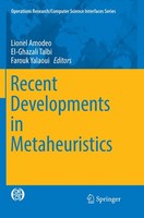 Recent Developments In Metaheuristics Lionel Amodeo