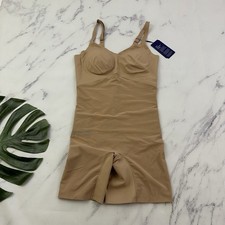 Honeylove Mid Thigh Bodysuit Size XL New Sand Beige Nude Shapewear