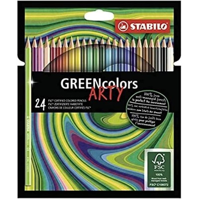 Umweltfreundlicher Buntstift - STABILO GREENcolors - ARTY - 24er Pack - mit 24 v