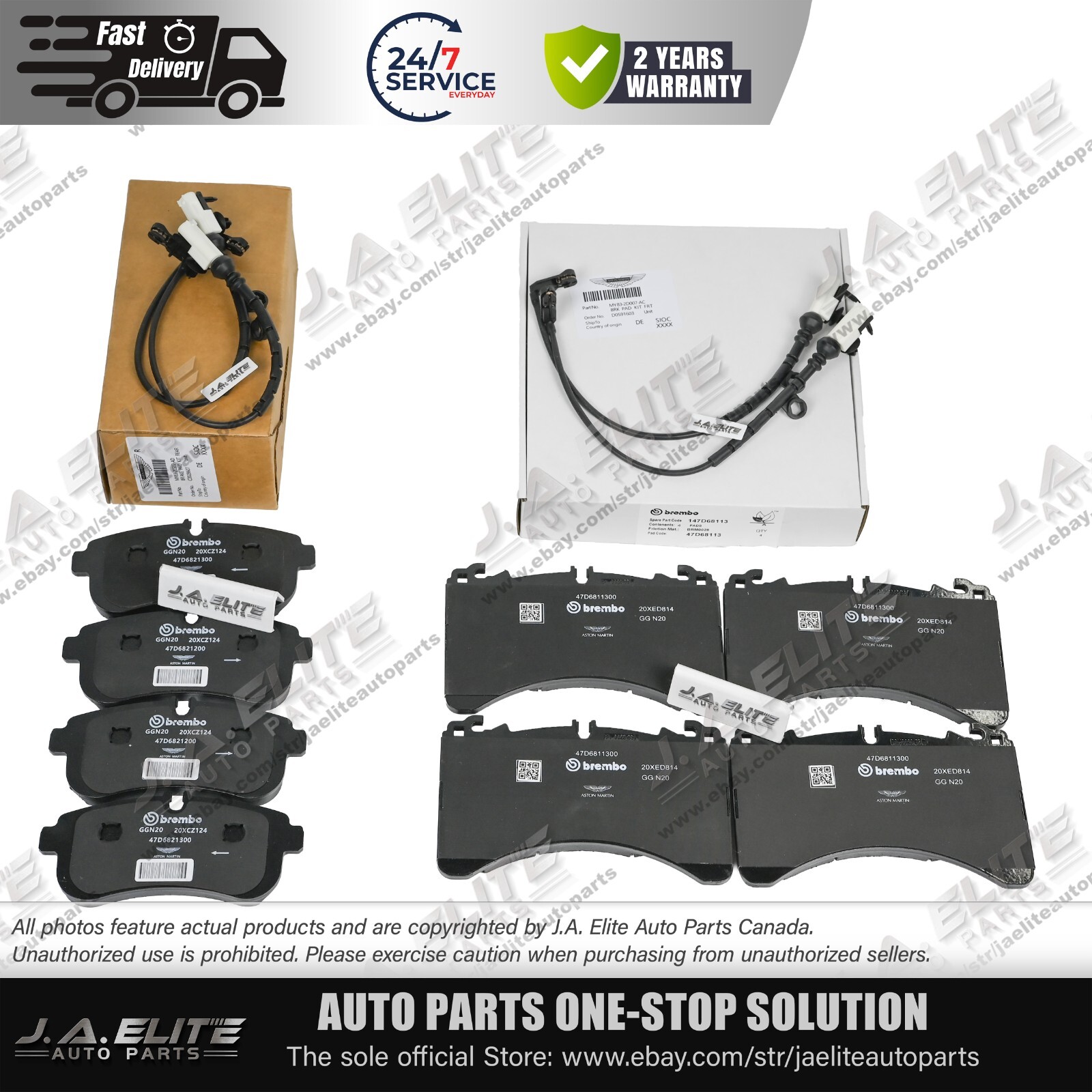 Plaquettes De Frein Avant/arrière Pour Aston Martin DBX - Céramique, Kit Complet Avec Capteur