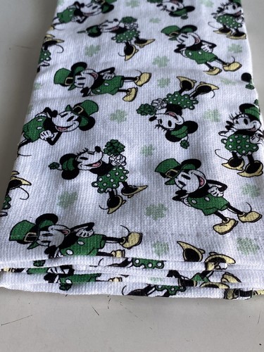 Set 2 Asciugamani Cucina Disney Topolino Minnie Giorno di San Patrizio Cotone NUOVI - Foto 9 di 11