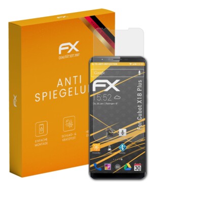 atFoliX 3x Displayfolie für Cubot X18 Plus Schutzfolie matt&stoßfest Folie