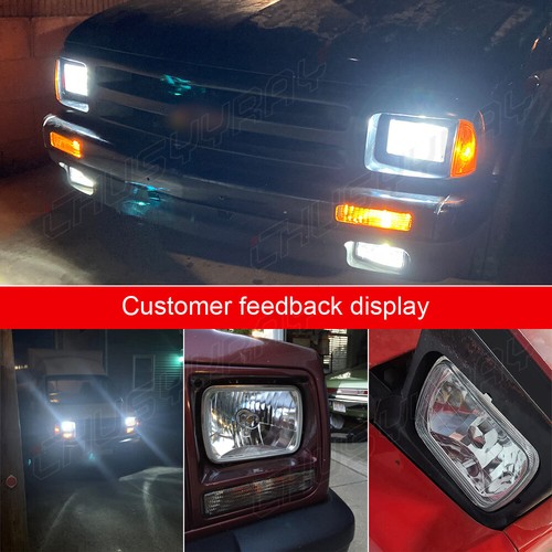 Pair 5x7 7x6" LED Headlights Hi-Lo For Ford F650 F750 F250/350/450 Super Duty - Picture 2 of 12