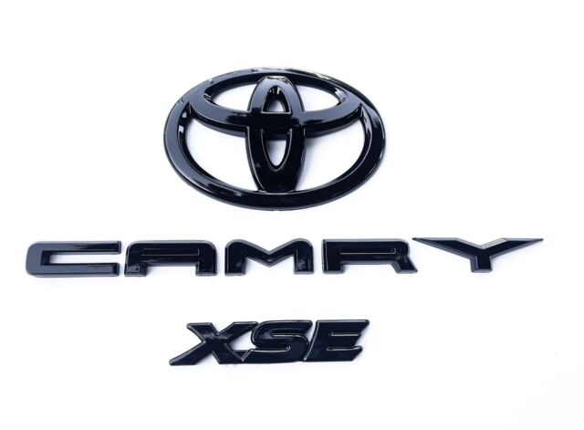 3PS 2018-2023 TOYOTA CAMRY XSE Gloss Black EMBLEM OVERLAY KIT PT948-03190-02 3PS 2018-2023 TOYOTA CAMRY XSE Gloss Black EMBLEM OVERLAY KIT PT948-03190-02