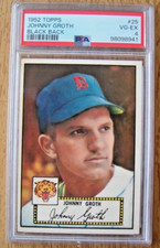 1952 Topps PSA 4 VG-EX #25 Johnny Groth Black Back Detroit Tigers (no creases)