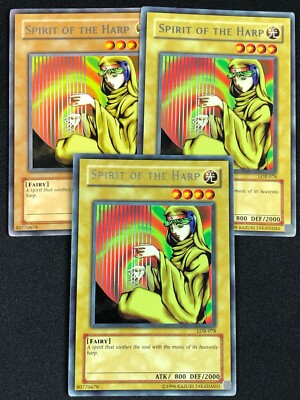 YUGIOH SPIRIT OF THE HARP LOB-078 RARE X3 (NM)
