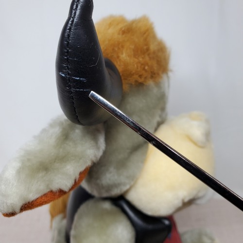 Sitting Smart Steer With Biker Black Vest Red Tie Plush Stuffed Animal Toy - Picture 6 of 6