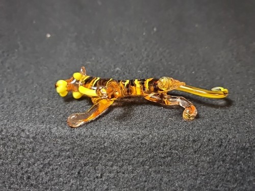 Statuina in vetro colorato tigre arte a mano animali da collezione. Decorazi... - Foto 15 di 20