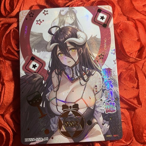 ALBEDO OVERLORD WAIFU Goddess Holo Anime SSR Karte