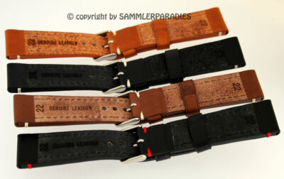 Bracelet Montre Cuir Véritable 22mm CATALONIA - Homme Unisexe