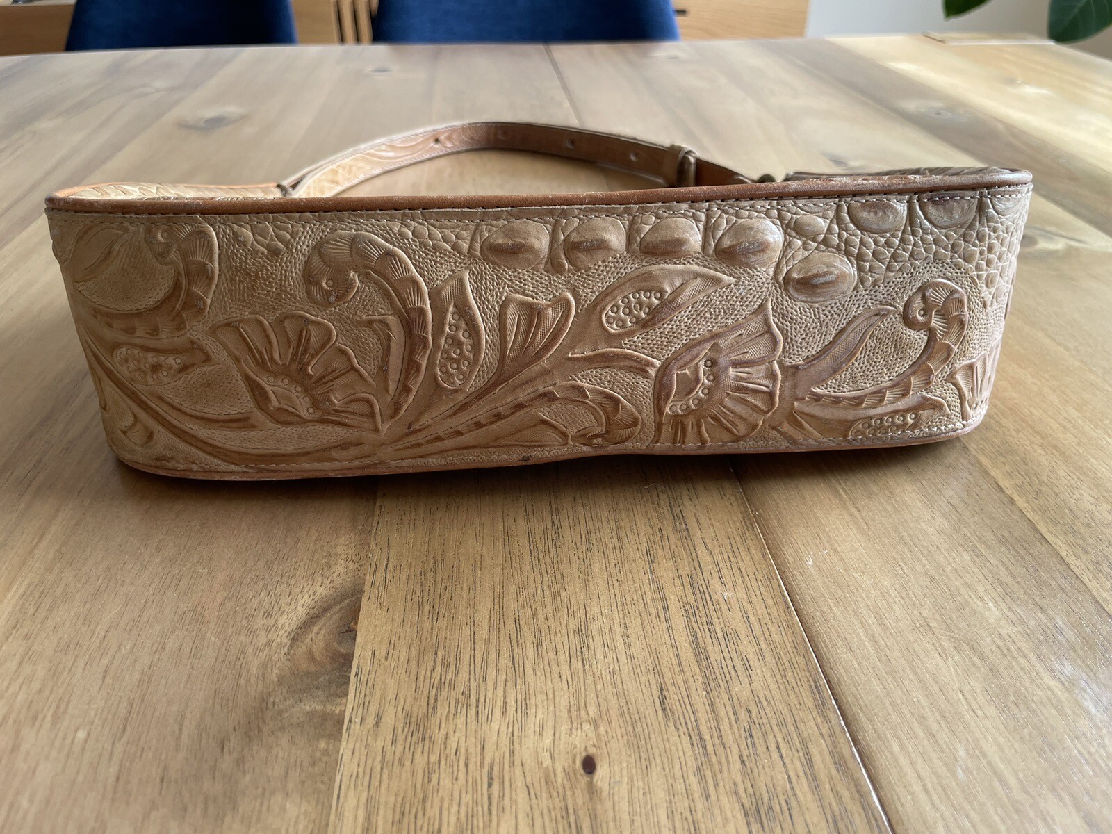 Vintage Brahmin Tan Leather Handbag eBay