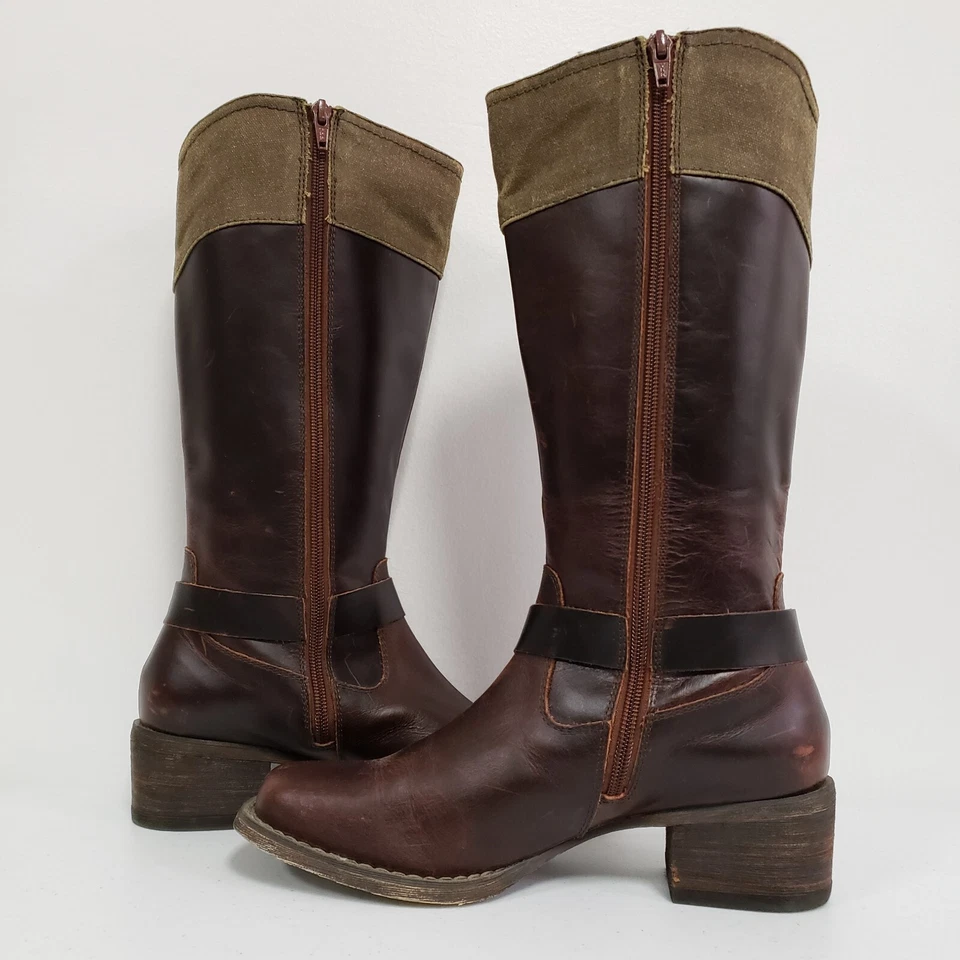 Botas de montar con arnés de cuero para mujer Durango talla 7 ecuestre Country granero rancho Foto 3 de 4