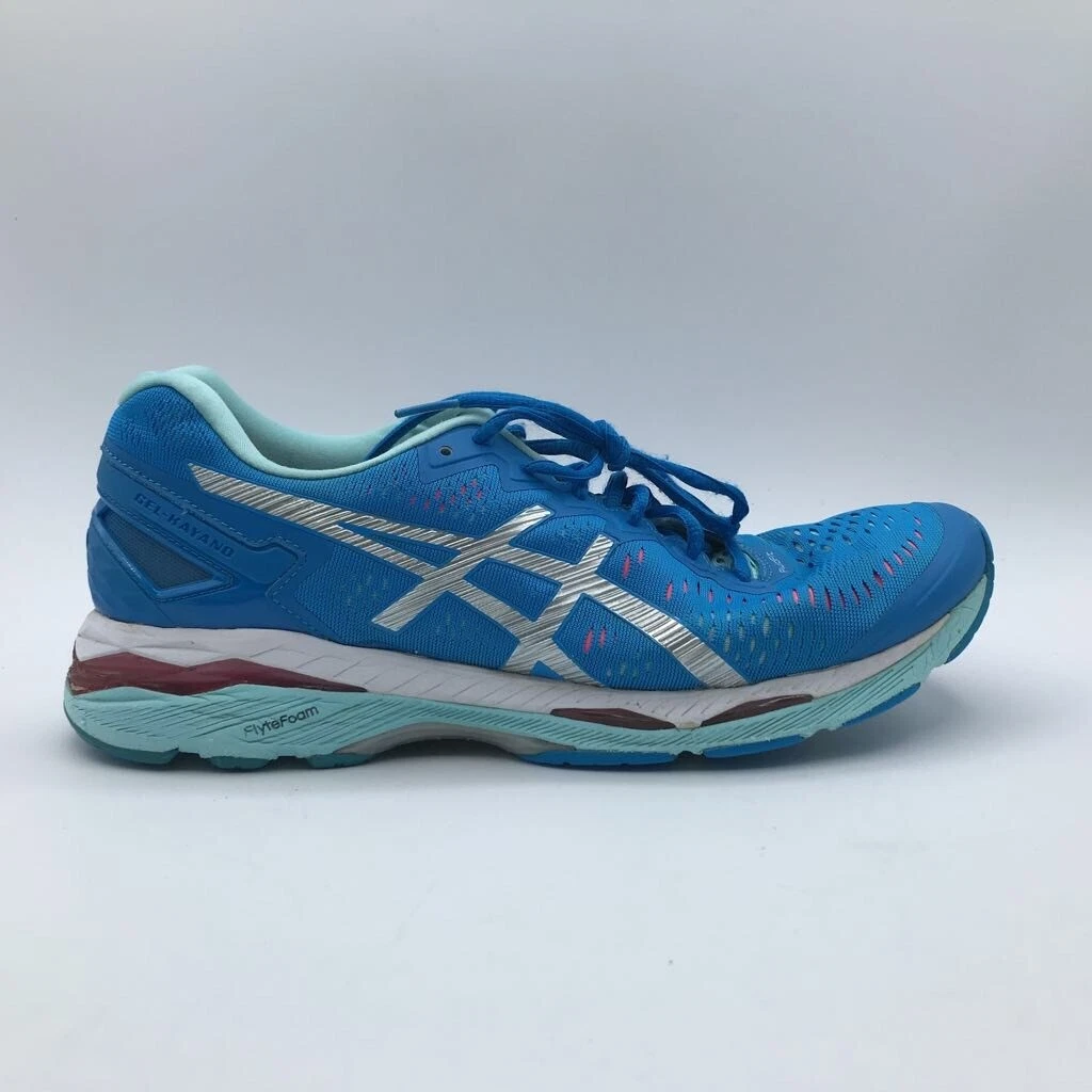 Asics Womens Gel Kayano 23 Running Shoes Blue Gray T696N Lace Up