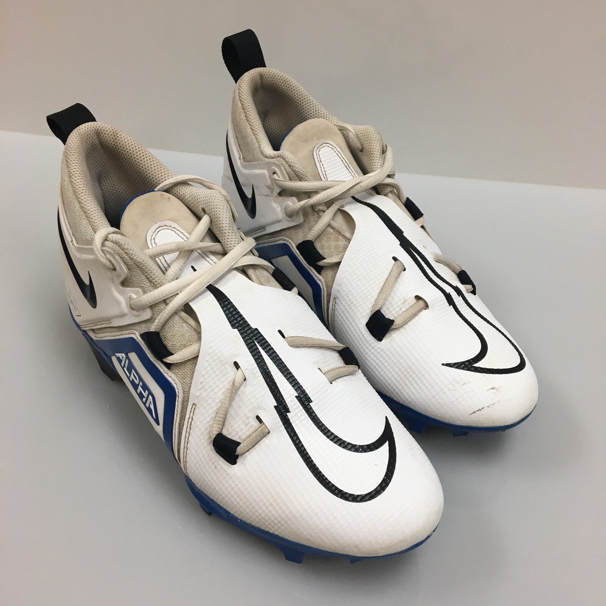 Nike Alpha Menace Pro 3 - Game Royal/White Cleats Size 10 Size 8.5 - Nike Alpha Menace Pro 3 White Game Royal for sale  main image 2