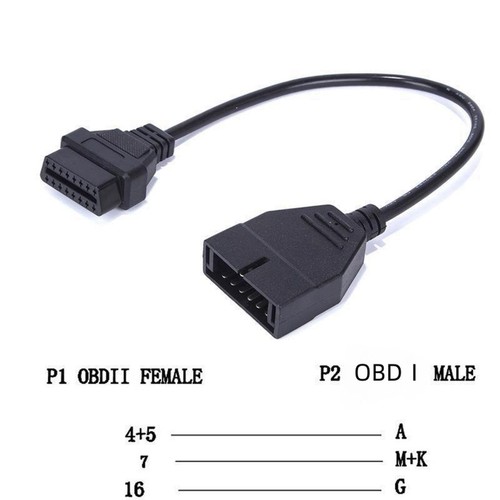 OBD/OBD2 Connector For GM 12Pin OBD1 to 16Pin OBD2 Convertor Adapter Cable - Picture 9 of 9