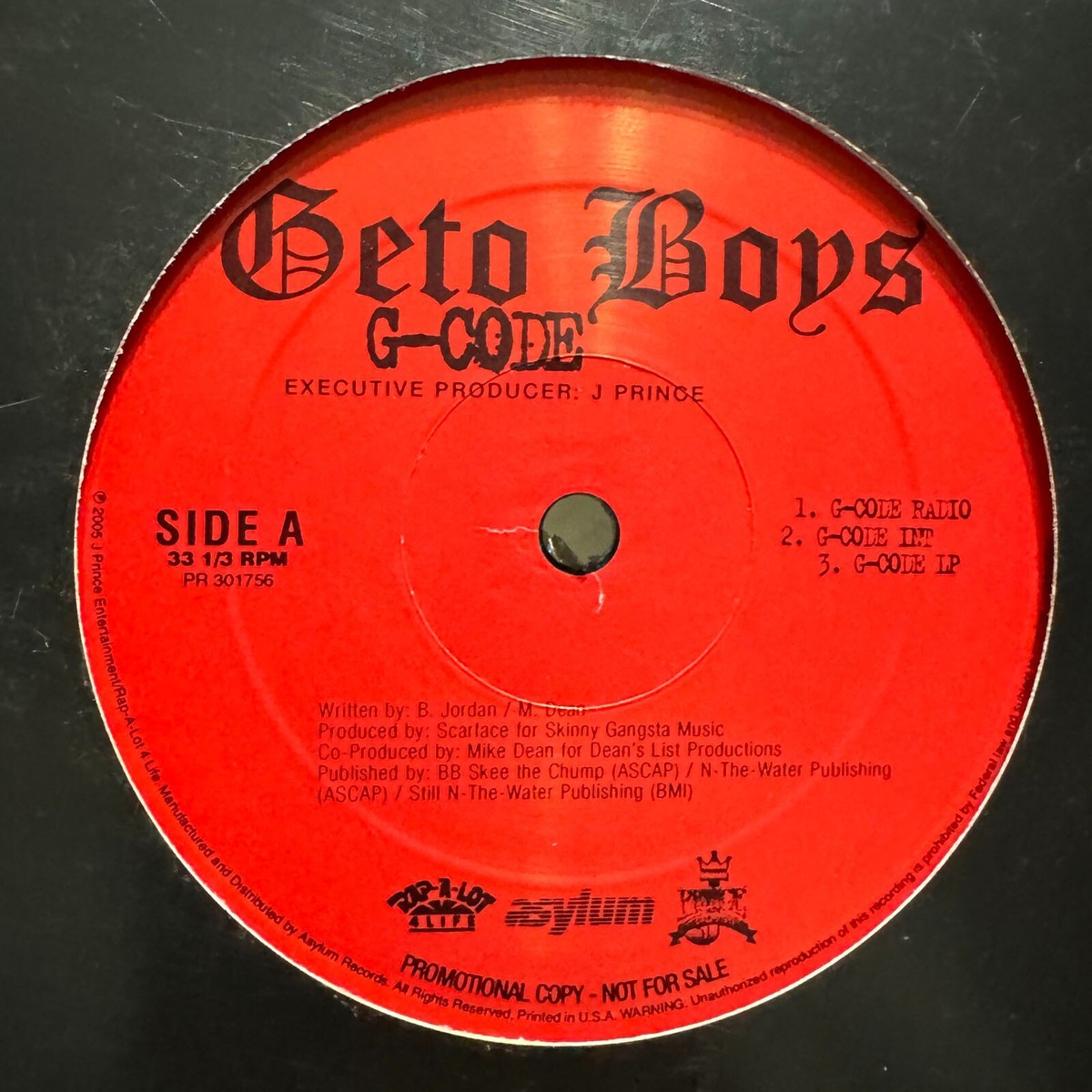 GETO BOYS - G-CODE / WHEN IT GETS GANGSTA (12