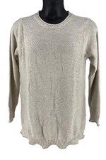 LOGO Lori Goldstein Roll Neck Mixed Stitch Sweater Women Chateau Grey