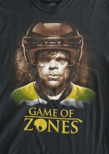 GAME OF ZONES Boston BRUINS T-Shirt Black Thrones Sport NHL HOCKEY Men's Size XL - Picture 2 of 3