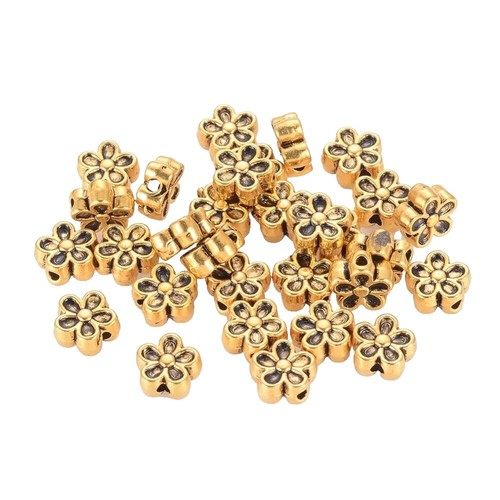UNICRAFTALE 200pcs 18K Gold Plated Flower Bead Caps – 5.5mm Stainless Steel Spacers For Jewelry Making - View #10