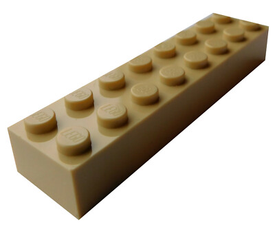Lego 2 Stück Stein 2x8 in beige (tan) Steine sandfarben (3007) Basics Neu