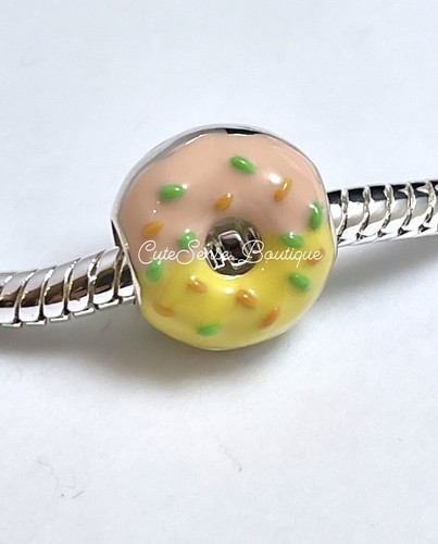 CHARLIE BROWN Donut Shape Sterling Silver Charm NEW - Picture 2 of 2