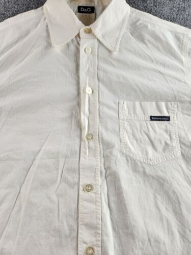 Dolce & Gabbana Ittierre Small Long Sleeve Button Up Shirt White Stretch Adult - Picture 15 of 24