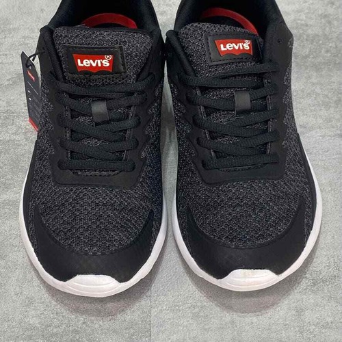 Tenis ligeras LEVI'S negras para hombre Delta tejidas suela gruesa transpirable talla 13 - Imagen 8 de 8