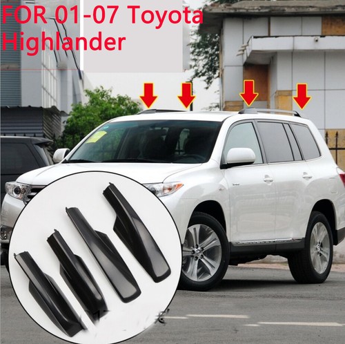 Black Roof Rack Cover Rail End Shell Replacement For Toyota Highlander 2001-2007 - Picture 1 of 7