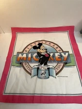 Mickey Mouse Bandana 1987 Walt Disney 60 Years Woronowicz Vintage Hankie 22x24 H