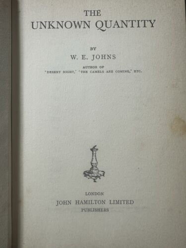 Die unbekannte Menge, W. E. Johns. 1940. Frühe Ausgabe im Schutzumschlag. Selten - Bild 6 von 6