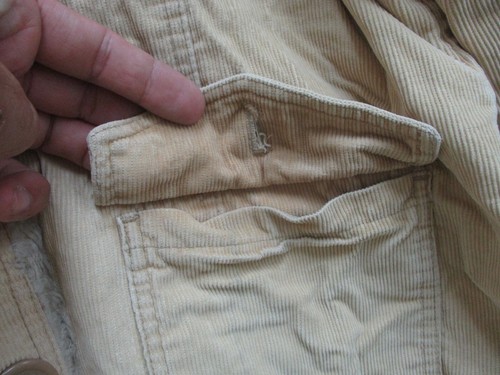 Aeropostale Jacket Extra Large Youth Beige Corduroy Button Flap Pockets Girls YL - Picture 3 of 8