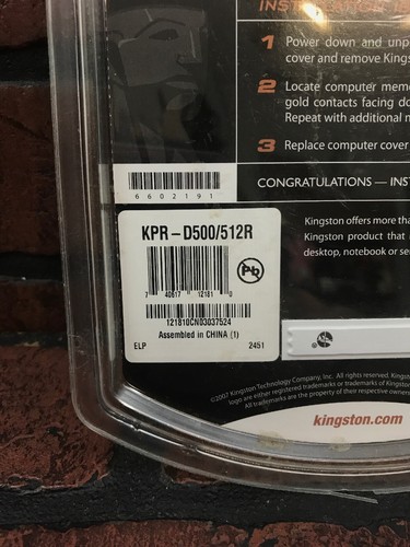 Kingston Desktop 512 MB 500 Series Memory - Picture 4 of 5