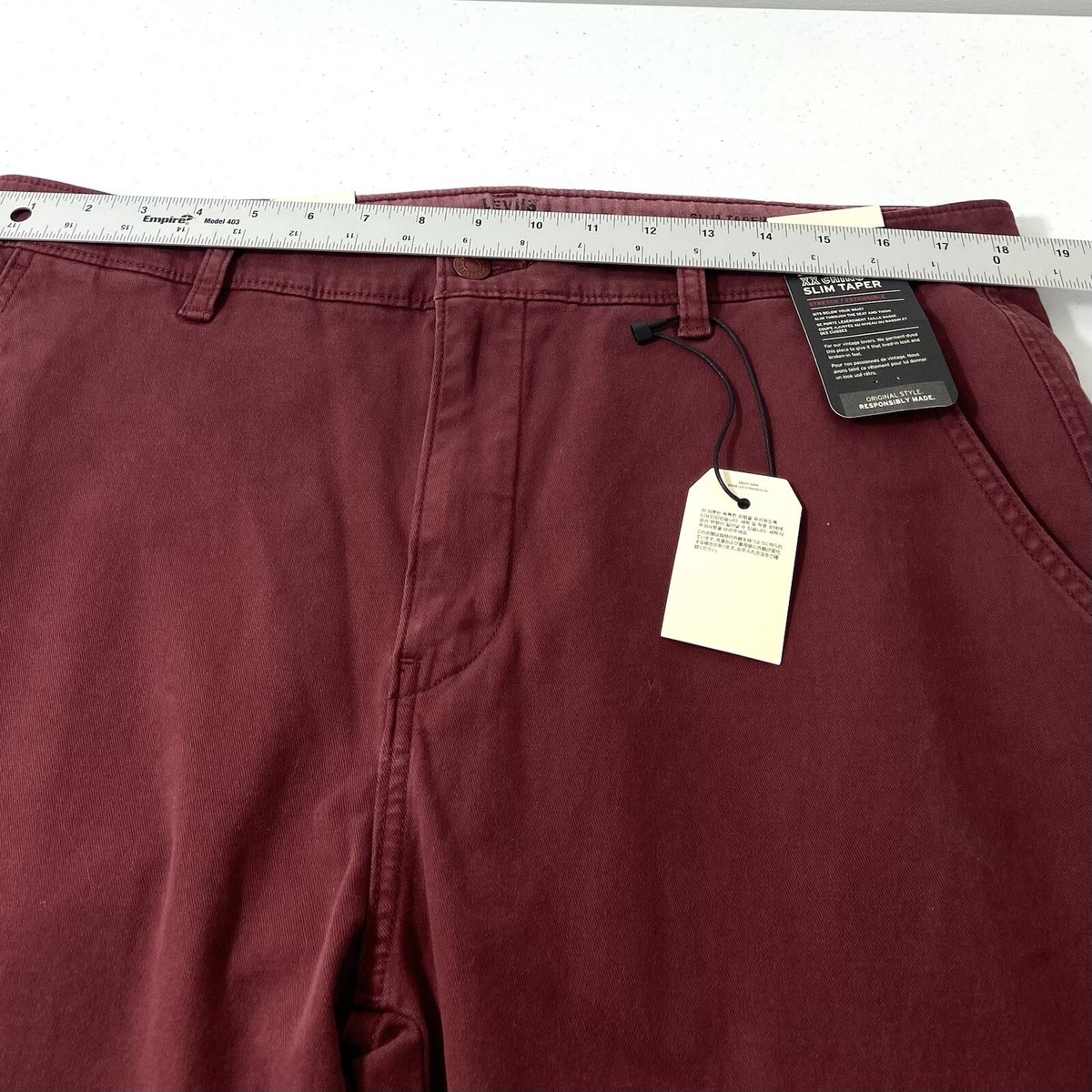 Levi's Premium XX Chino EZ Pants Men's 36x34 Burgundy Slim Taper Stretch | eBay Levi's Premium XX Chino EZ Pants Men's 36x34 Burgundy Slim Taper Stretch | eBay