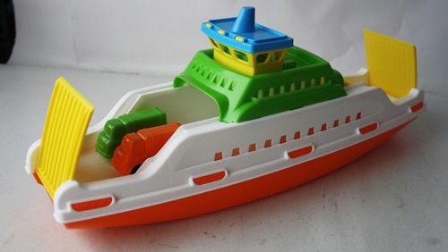 ADRIATIC PLASTIC FERRY BOAT SHIP SUMMER BEACH TOY MADE IN ITALY 16"/40cm NEW ! - Picture 2 of 10