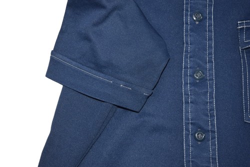 Vintage Atkinson Hemd Herren S Blau Kurzarm Knopfleiste Polyester 70er - Bild 4 von 7