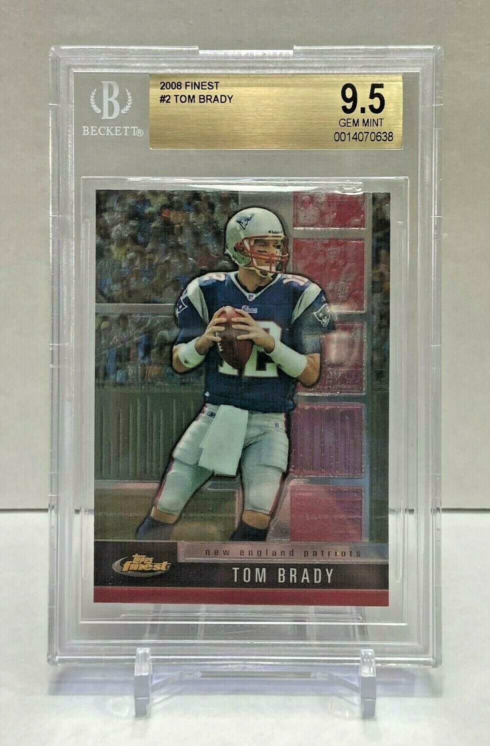 Tom Brady #2 Football Cards 2008 Topps Finest trading card — raw and PSA graded price guide