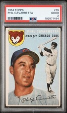 1954 TOPPS 55 PHIL CAVARRETTA PSA 2