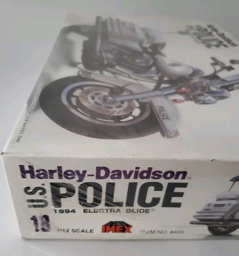 U.S. POLICE 1994 ELECTRA GLIDE HARLEY-DAVIDSON VINTAGE 1/12 MOTORCYCLE MODEL KIT - Picture 12 of 18