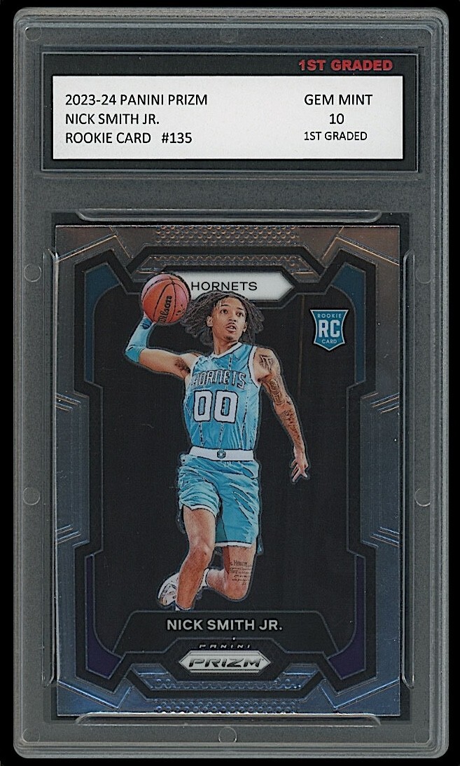 Nick Smith Jr. 2023-24 Panini Prizm 1st Graded 10 NBA Rookie Card 