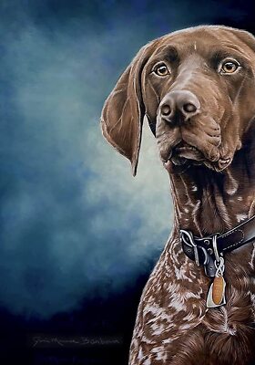 German Shorthaired Pointer Portrait Decorative Flag
