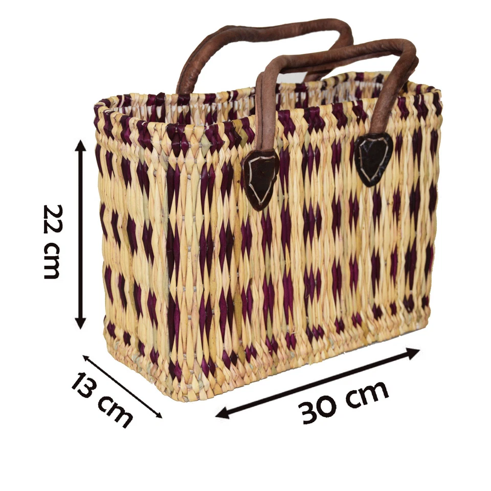 Seegras Tasche klein kurzer Griff Einkaufskorb Flechtkorb Korbtasche Korb - Bild 3 von 3