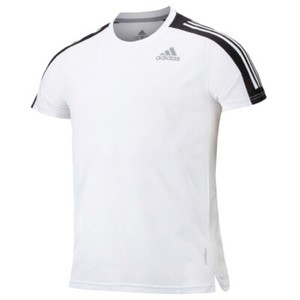 Adidas Own the Run 3-Stirpes Running Tee Men's Short Sleeve Shirts White  GM1596 | eBay