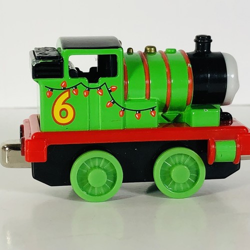Thomas the Train Percy Christmas Light Diecast Metal Tank Engine Take Play Green - Picture 6 of 12