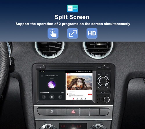 4GB+64GB For AUDI A3 S3 RS3 8P 8PA SAT NAV Android 14 Car GPS Navi DVD Stereo BT - Picture 7 of 18