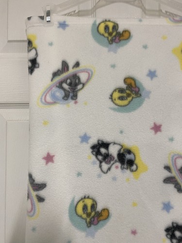3 Vintage Baby Looney Tunes Tweety Outer Space Bugs Minky Plush Crib Blanket Set - Picture 15 of 24